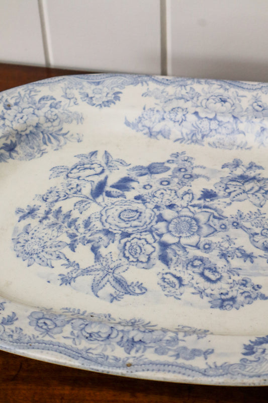 Antique English Ironstone Asiatic Pheasant Platter