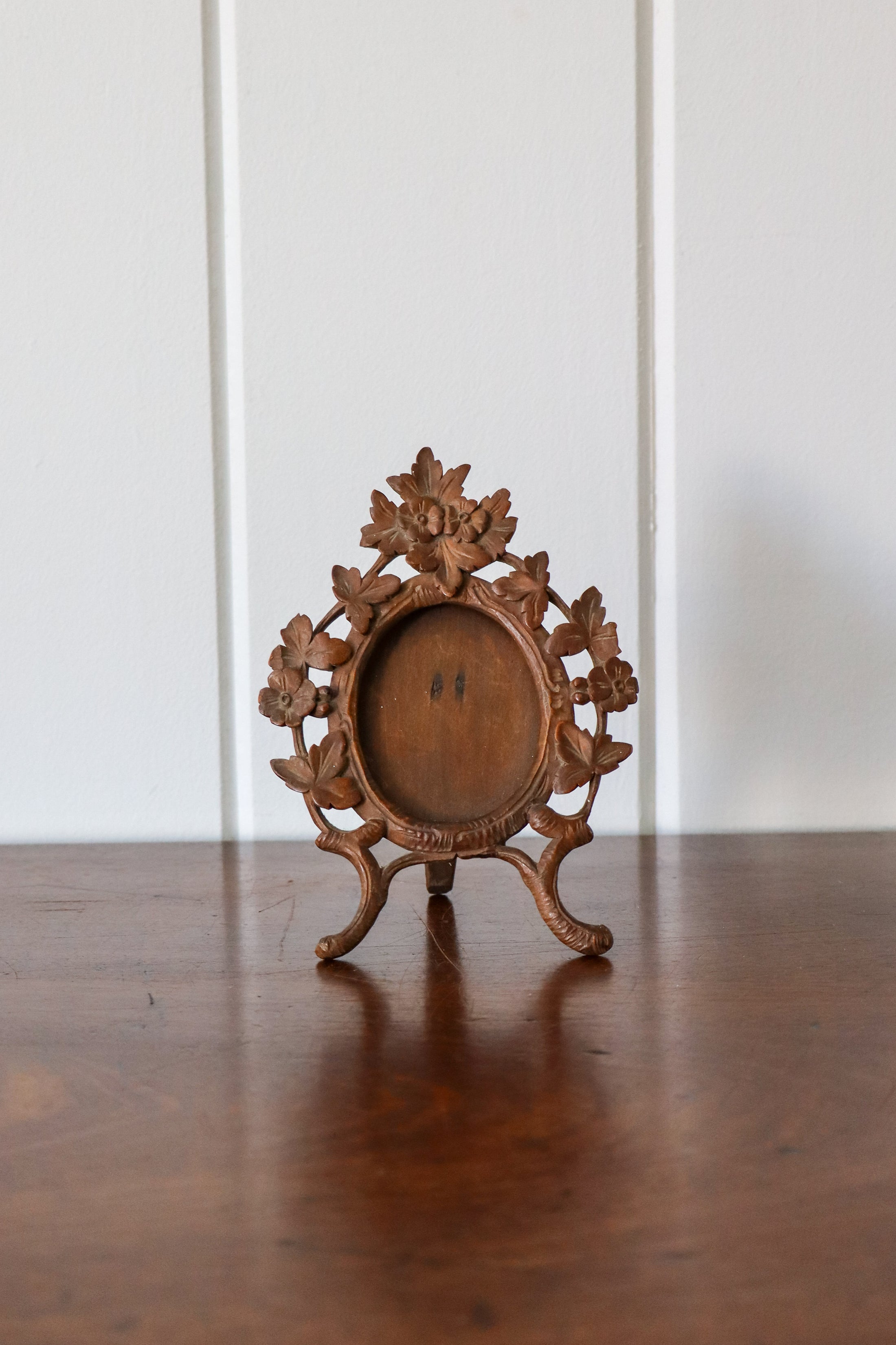 Unique 19th Century Hand Carved Black Forest Frame