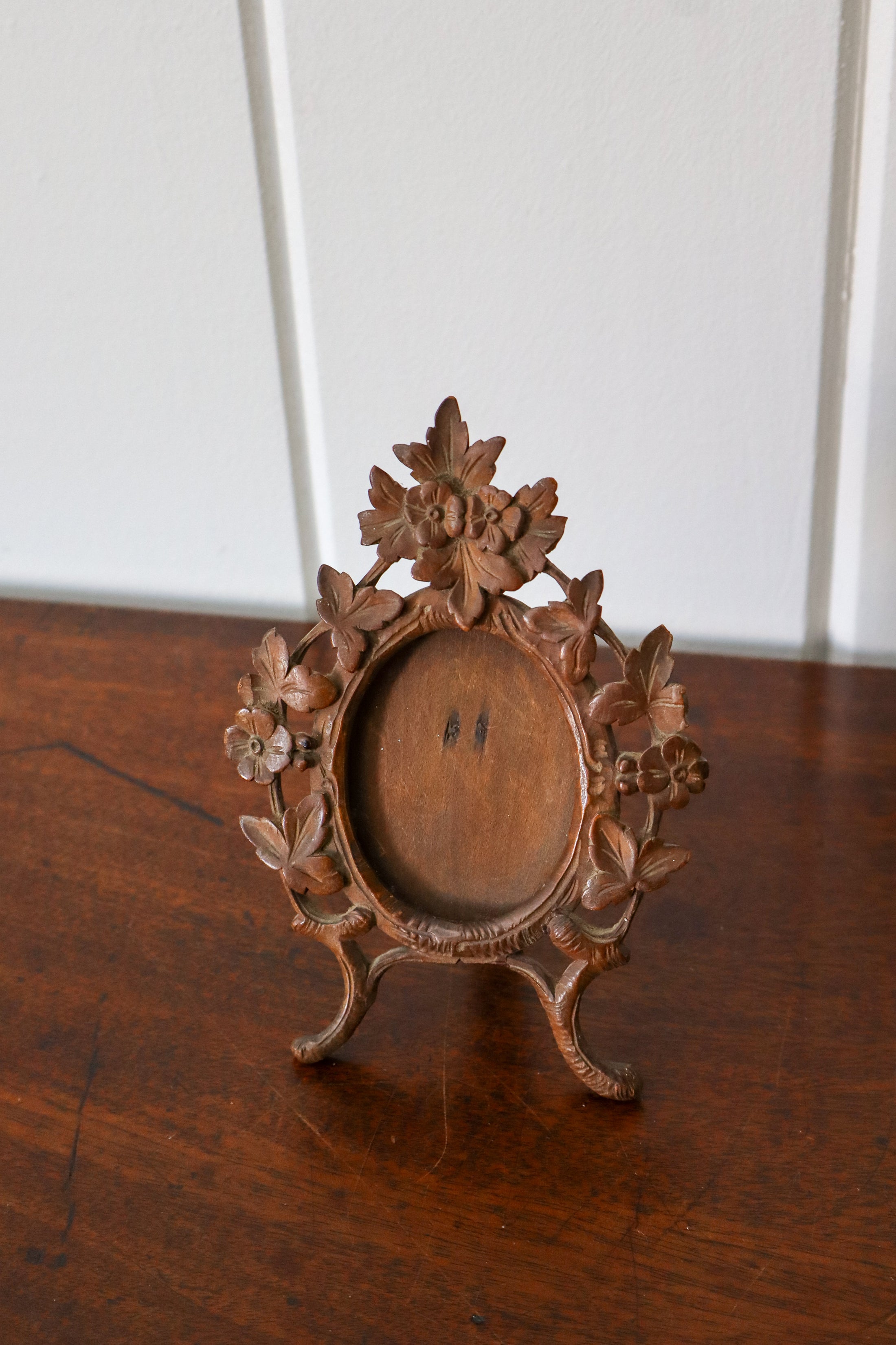 Unique 19th Century Hand Carved Black Forest Frame