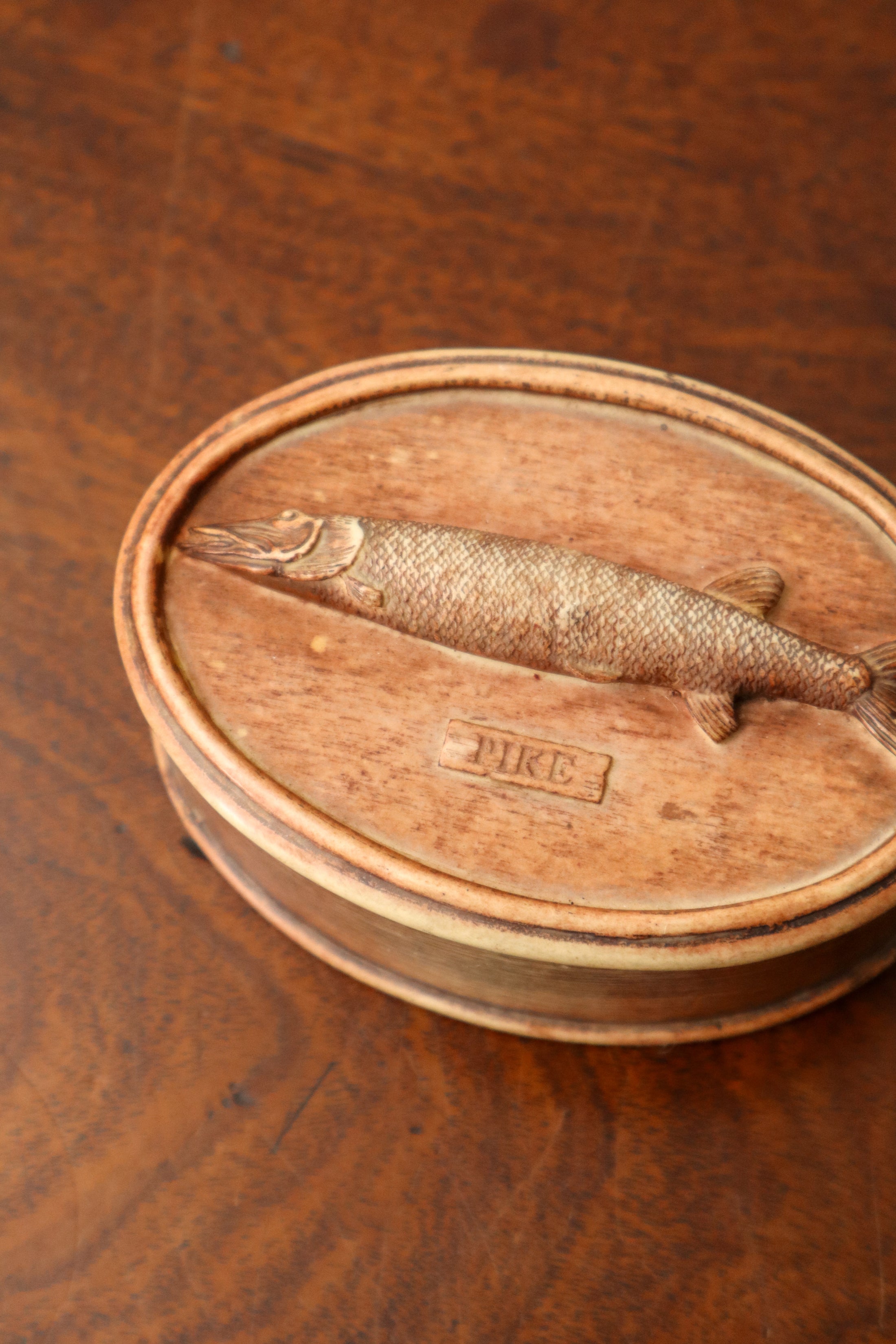Vintage Carved 'Pike' Fish Box