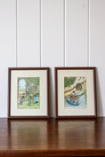 Load image into Gallery viewer, PAIR of Framed Vintage Prints from English Children's Book 'The Wind in the Willows'
