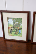 Load image into Gallery viewer, PAIR of Framed Vintage Prints from English Children's Book 'The Wind in the Willows'
