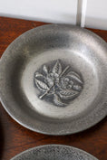 Load image into Gallery viewer, SET of 3 | Norwegian Pewter Floral Plates by Eik Tinn (c. 1970s)
