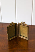 Load image into Gallery viewer, PAIR Antique French Brass Wall Hanging or Tabletop Picture Frames (c. 1880)

