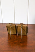 Load image into Gallery viewer, PAIR Antique French Brass Wall Hanging or Tabletop Picture Frames (c. 1880)
