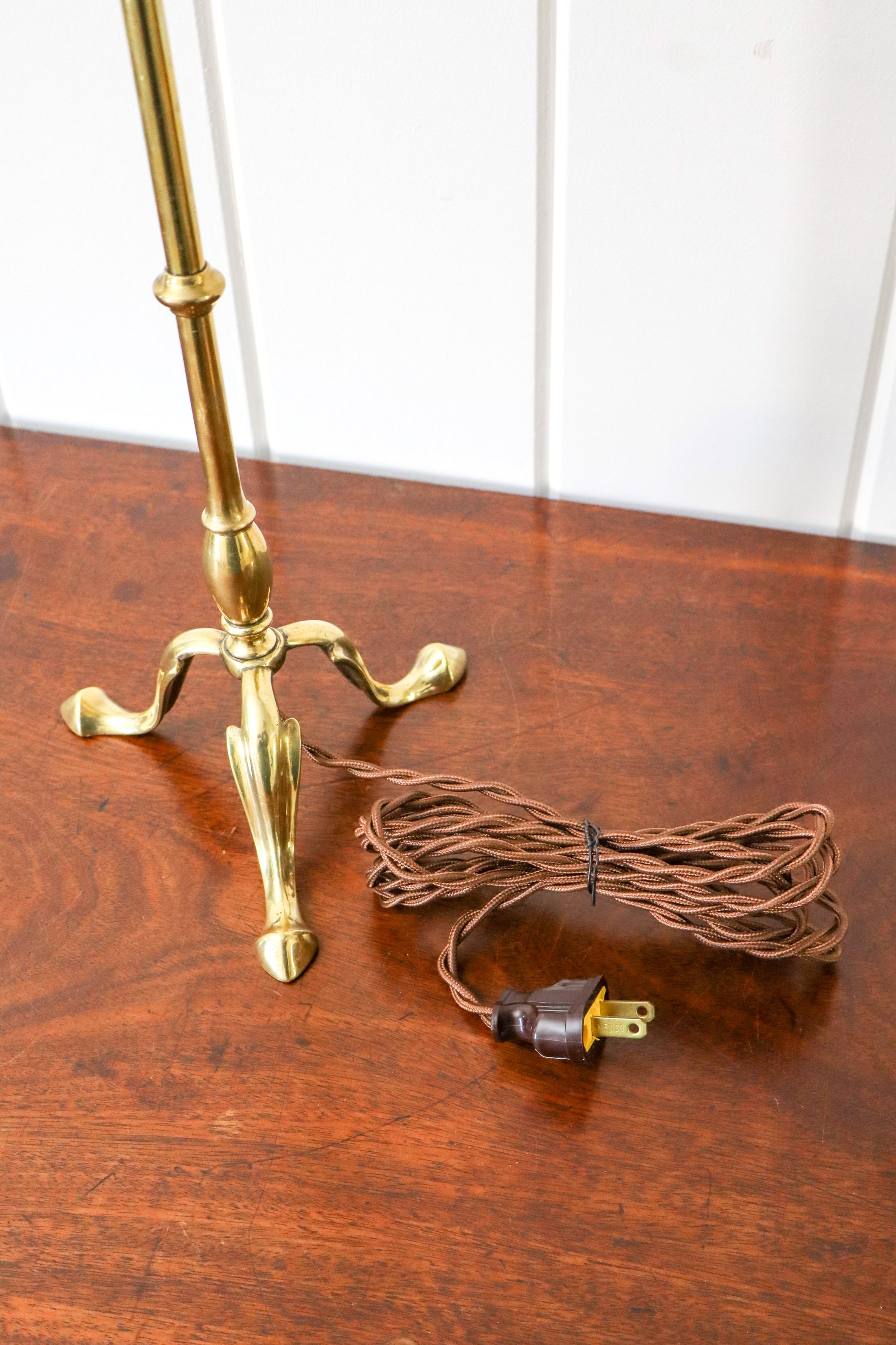 Antique Brass Tripod Pullman Lamp (c. 1910)