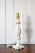 Load image into Gallery viewer, Vintage Alabaster 19"H Lamp with Petal Detail
