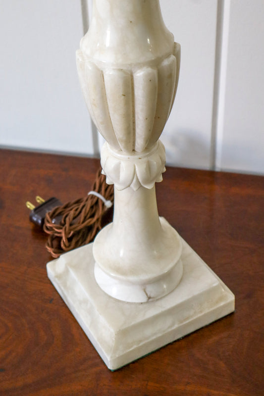 Vintage Alabaster 19"H Lamp