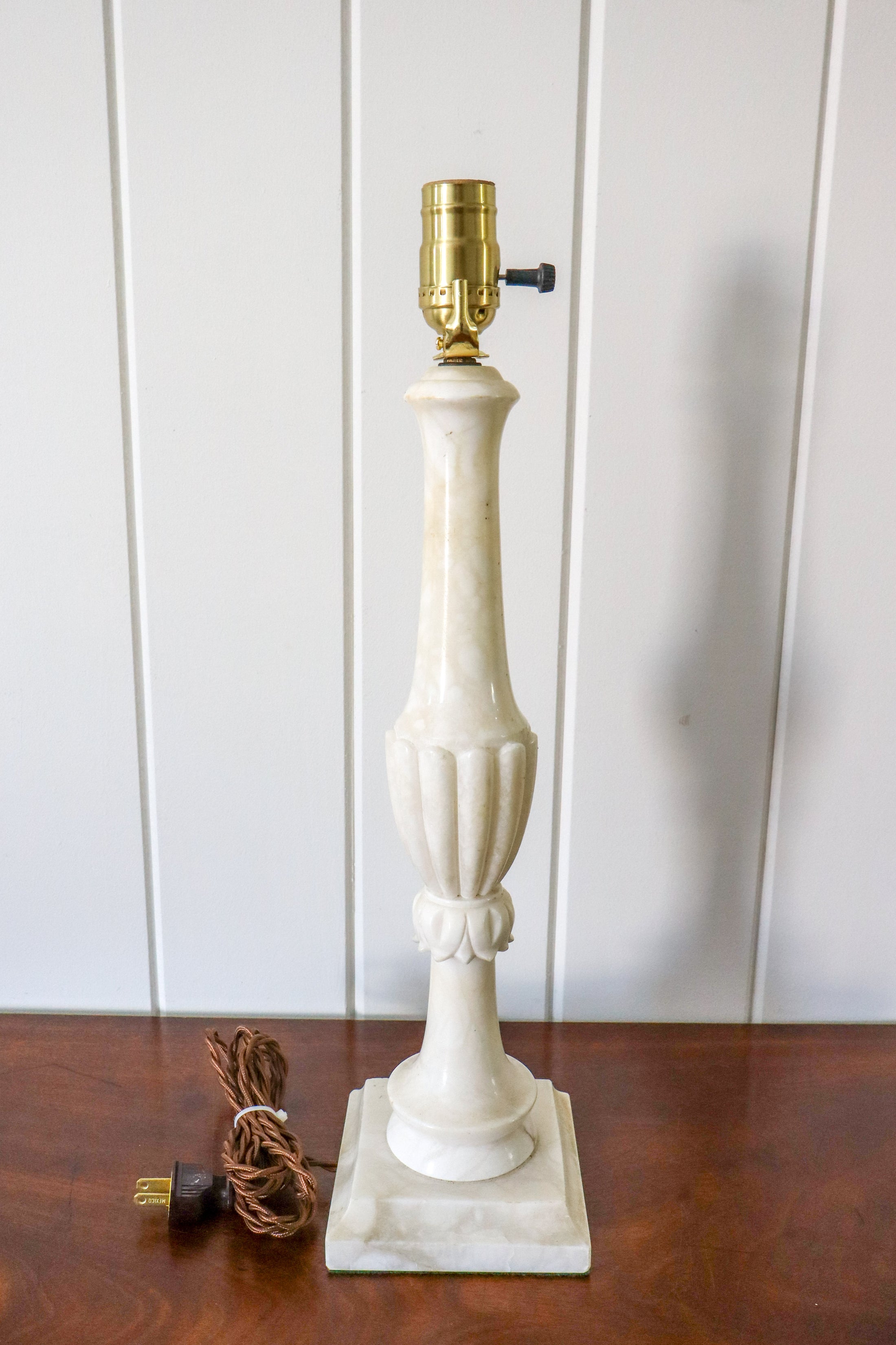 Vintage Alabaster 19"H Lamp