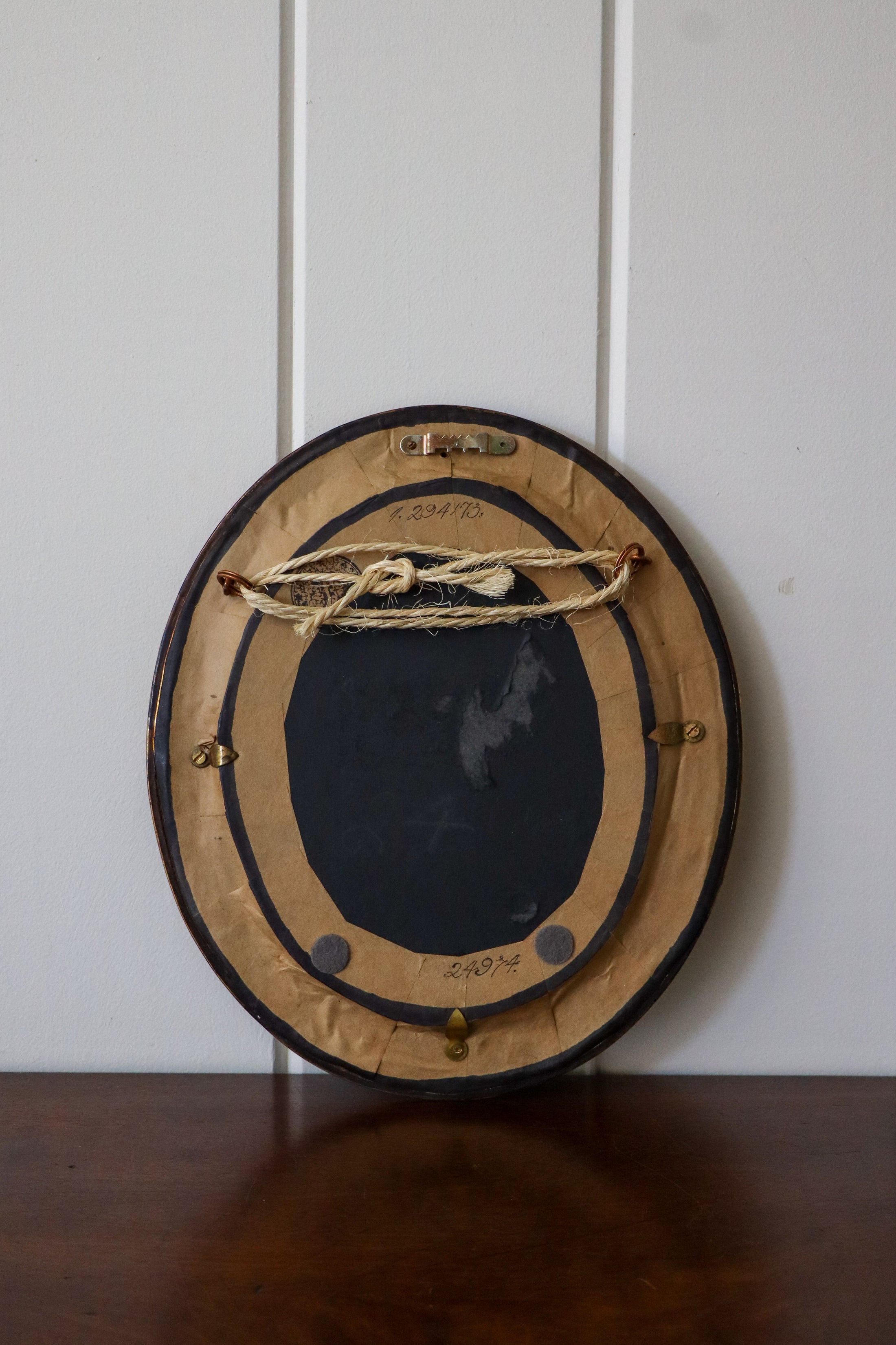 Double Intaglios on Velvet in Round Frame