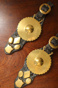 Load image into Gallery viewer, PAIR of Antique Horse Brasses on Leather

