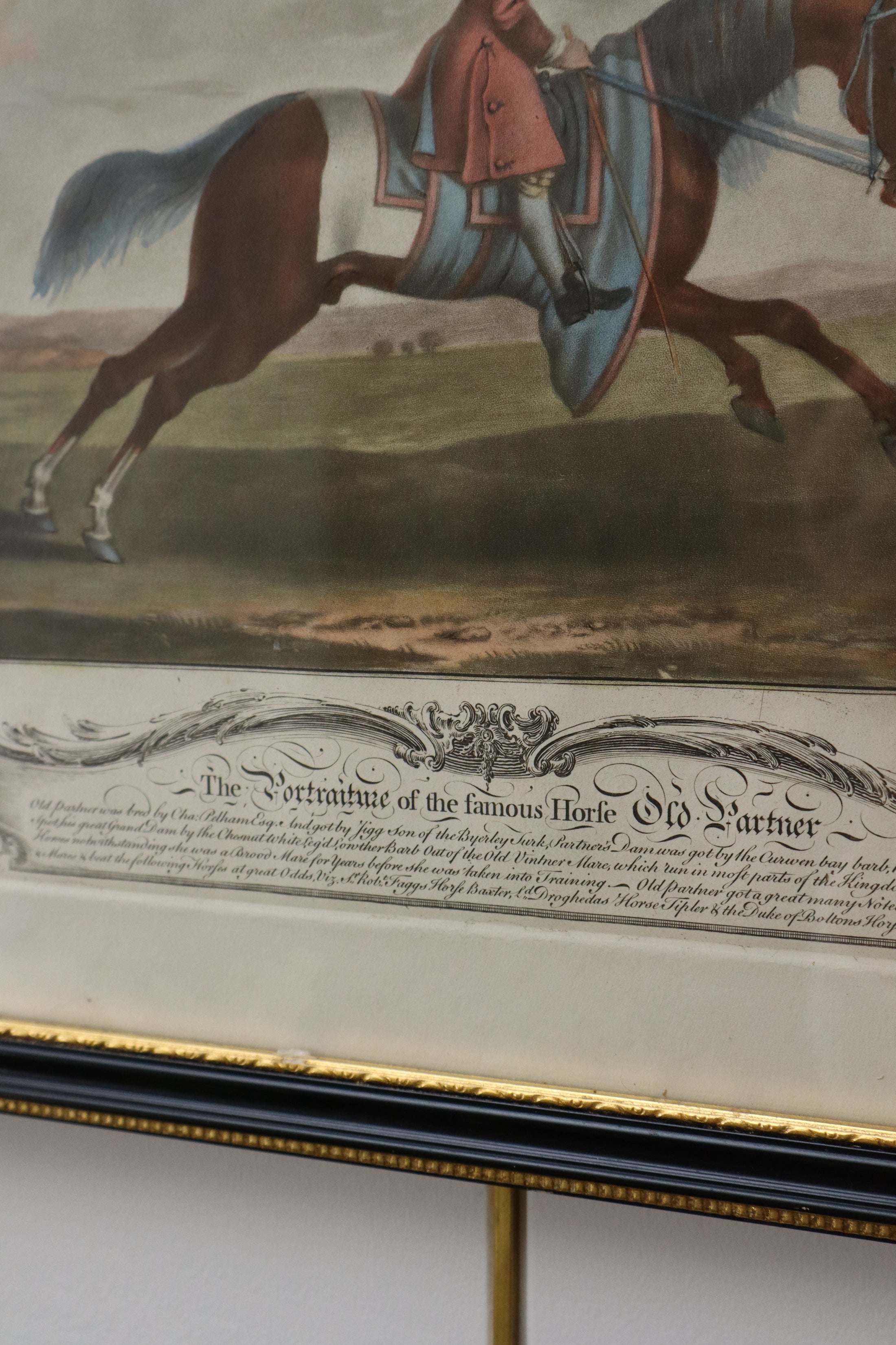 PAIR 18th Century Hand Colored Riding Engravings by Richard Houston (c. 1755)