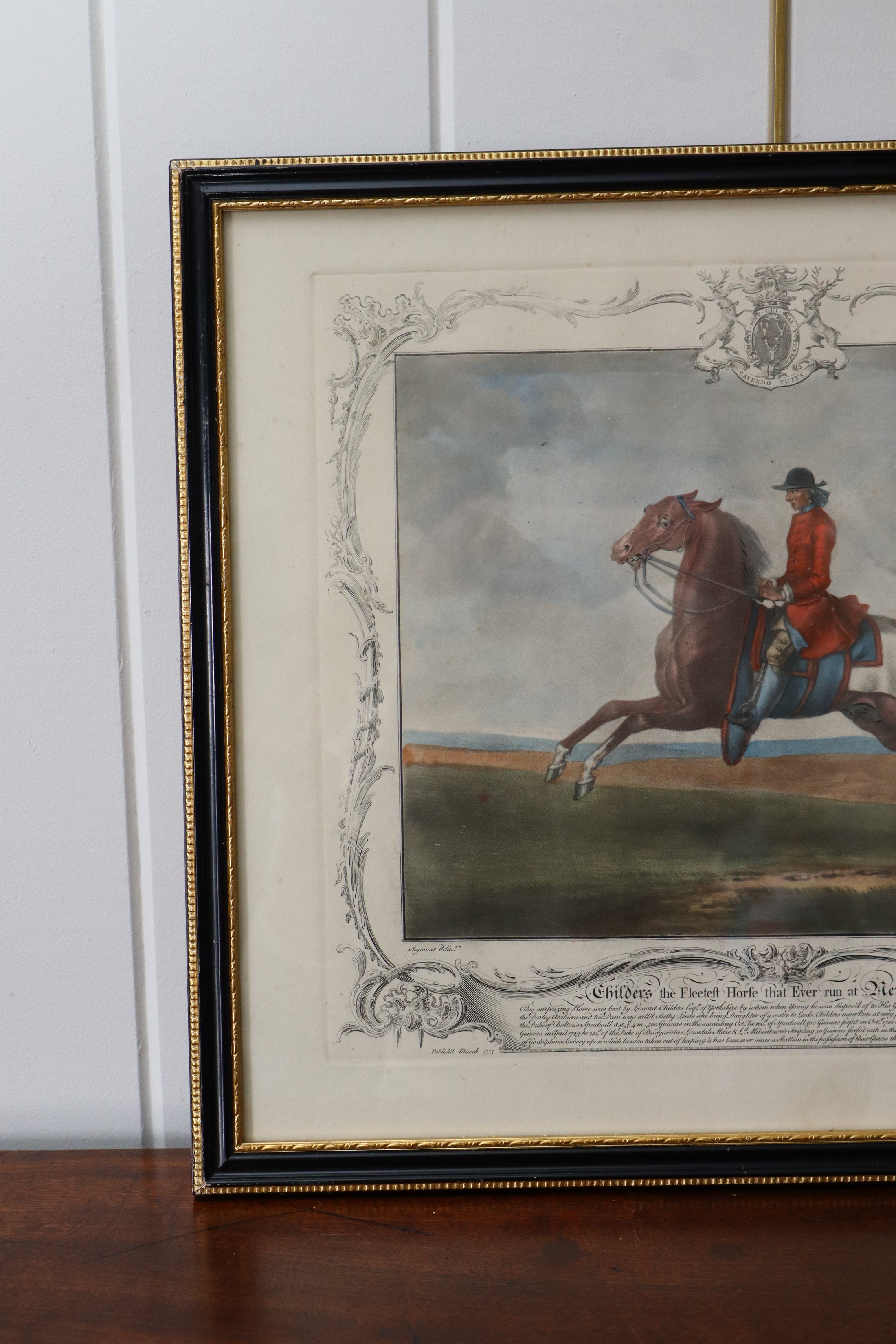 PAIR 18th Century Hand Colored Riding Engravings by Richard Houston (c. 1755)