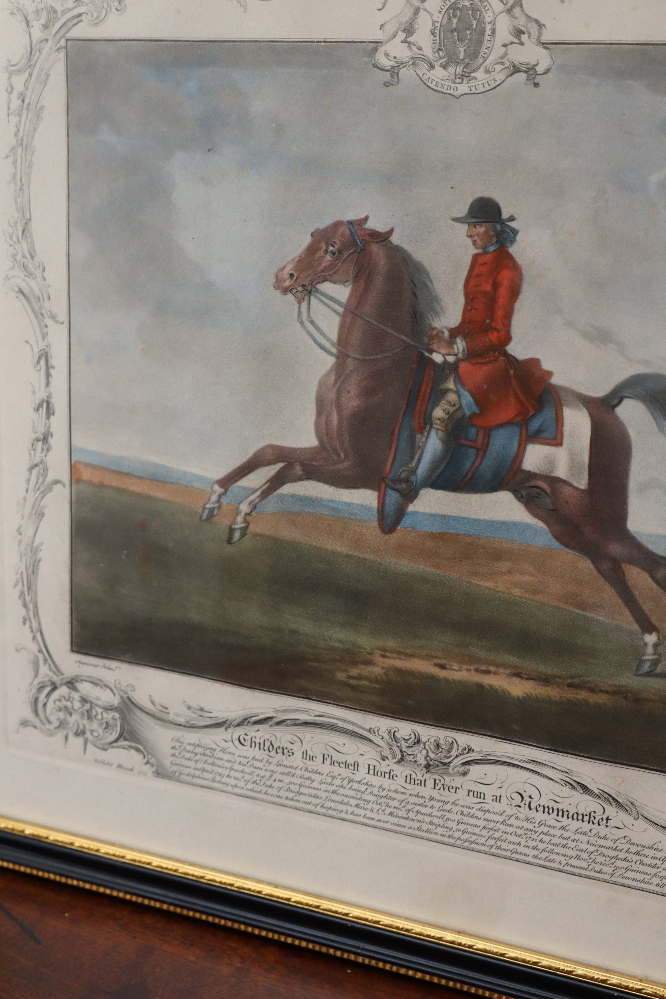 PAIR 18th Century Hand Colored Riding Engravings by Richard Houston (c. 1755)