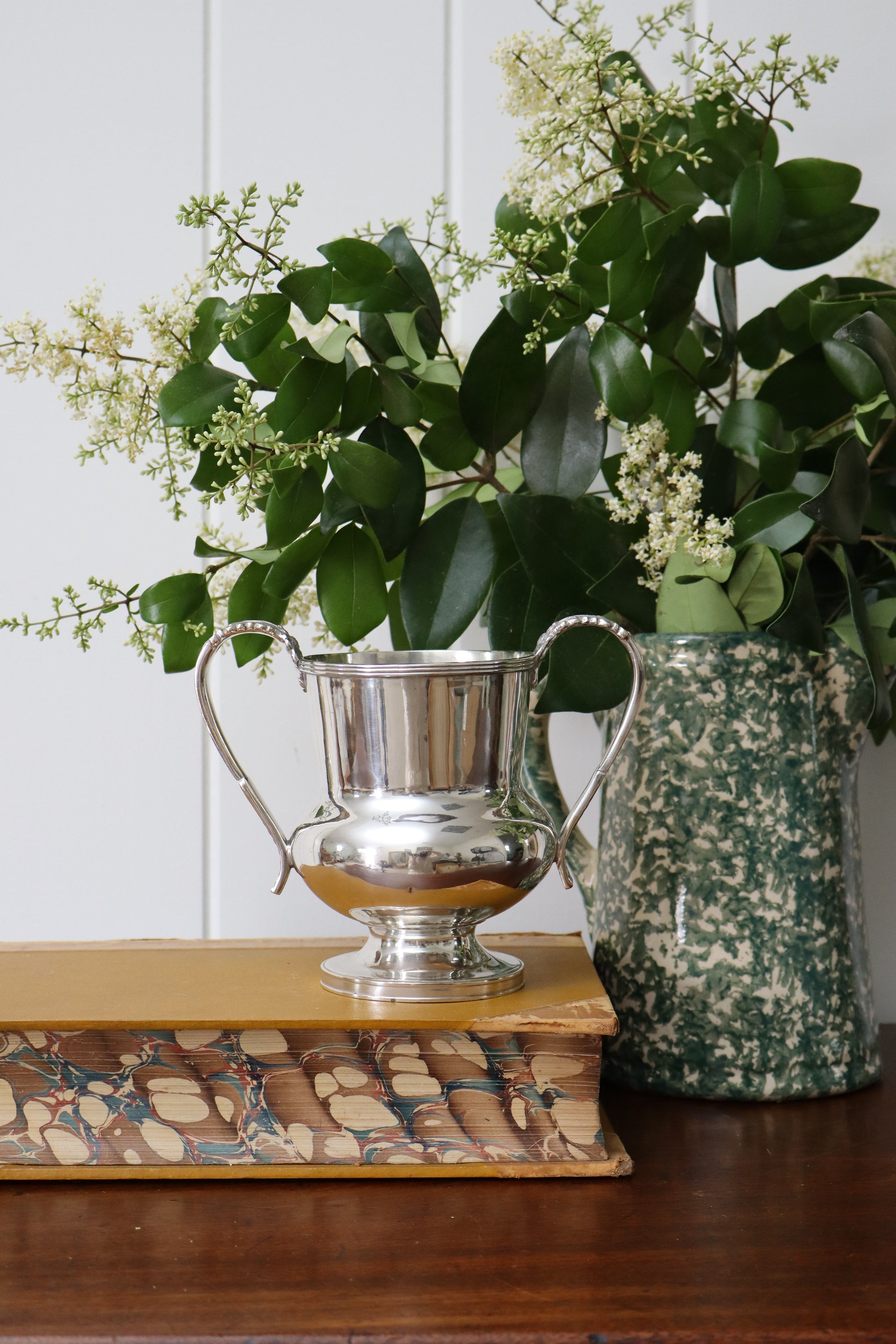 Silver Plate Double Handled English Trophy (c. 1900)