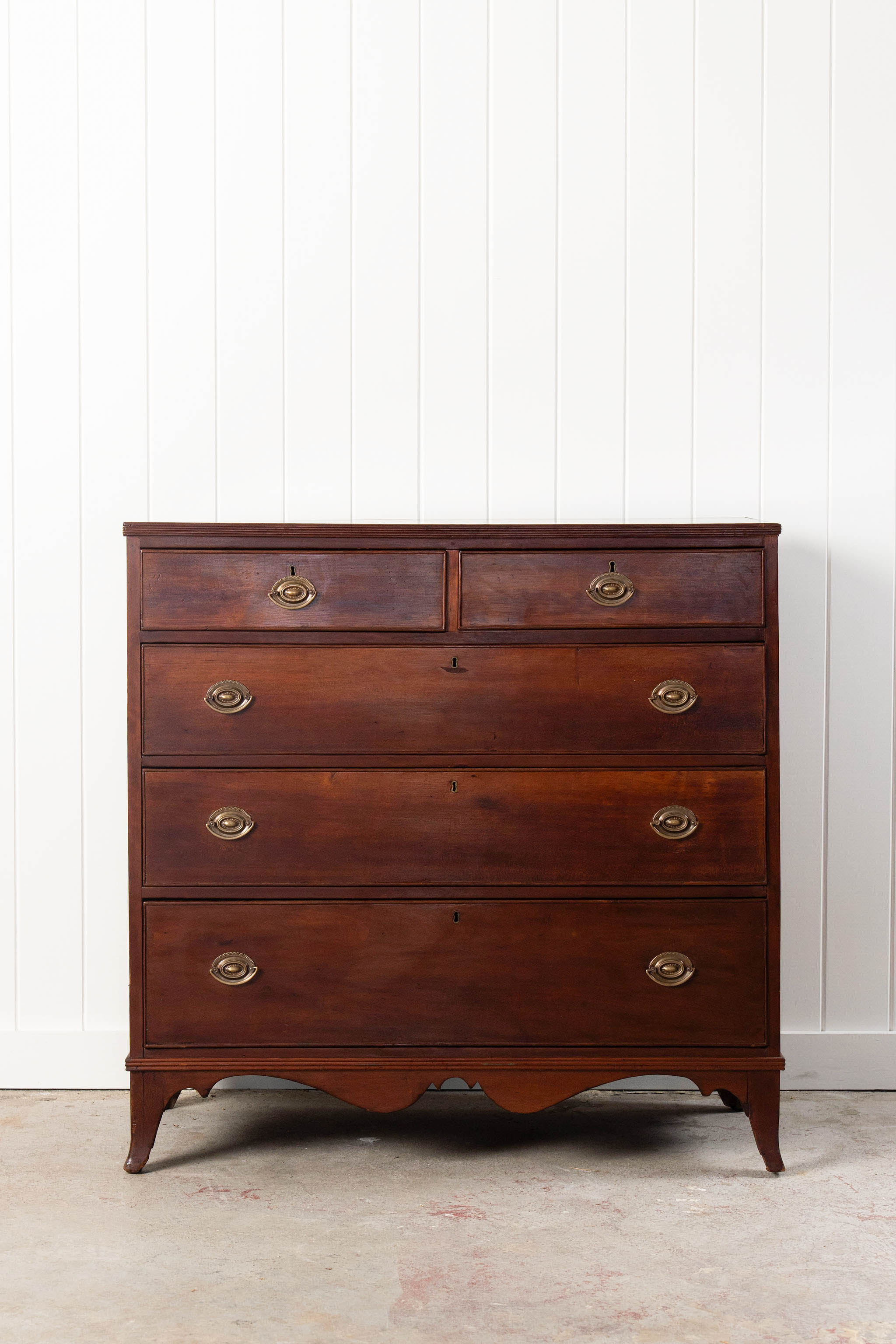 Antique American Mahogany 2 Over 3 Chest (c. 1900)