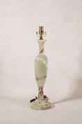Load image into Gallery viewer, Mid-Century Celadon + Rust Onyx Tall Lamp
