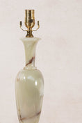 Load image into Gallery viewer, Mid-Century Celadon + Rust Onyx Tall Lamp
