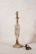 Load image into Gallery viewer, Mid-Century Celadon + Rust Onyx Tall Lamp
