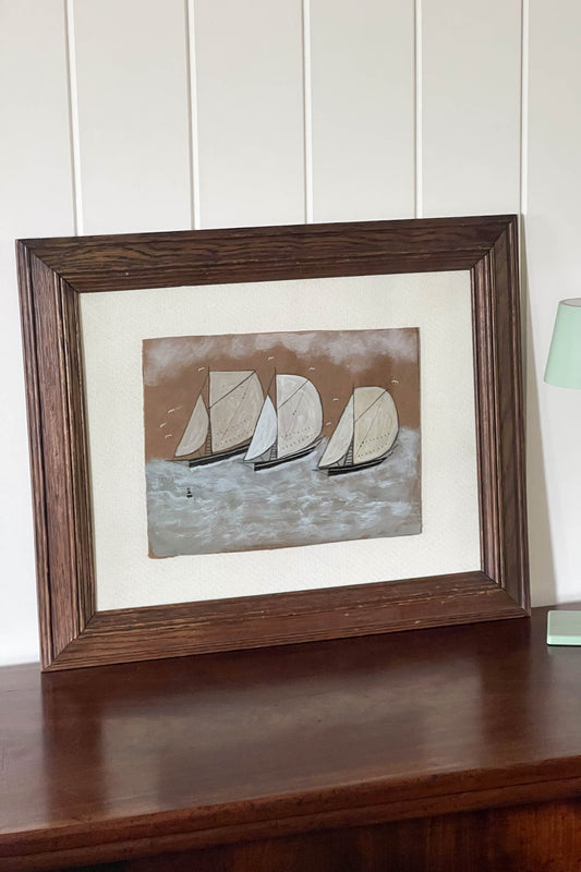 Original British Contemporary Art | ‘Three Sloops in Line’