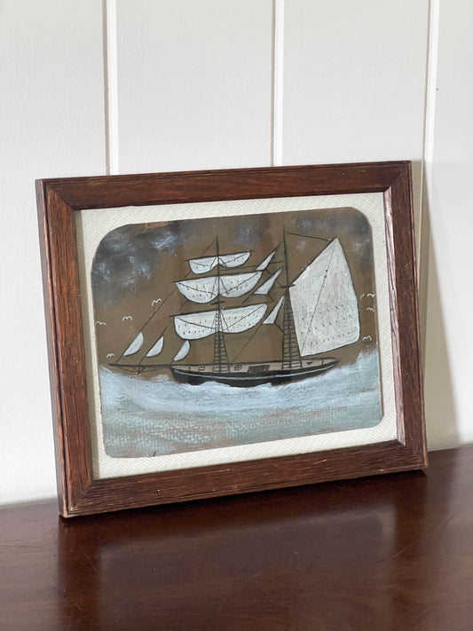 Original British Contemporary Art | ‘Schooner & Seagulls’