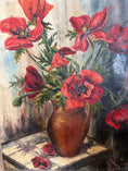Load image into Gallery viewer, Original Oil on Canvas of Red Poppies (signed 1946)
