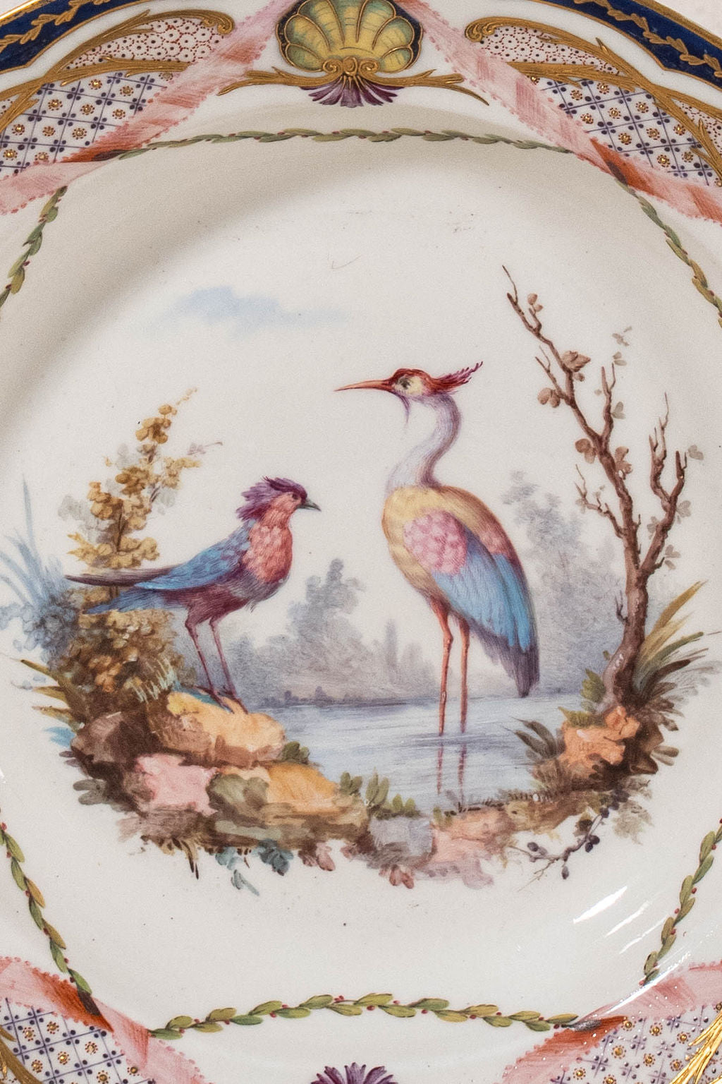 PAIR of 18th Century French Sèvres Hand Painted Bowls