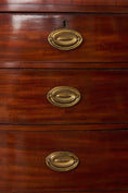 Load image into Gallery viewer, English Regency Mahogany + Ebonized Banded Bowfront Chest (c. 1820)
