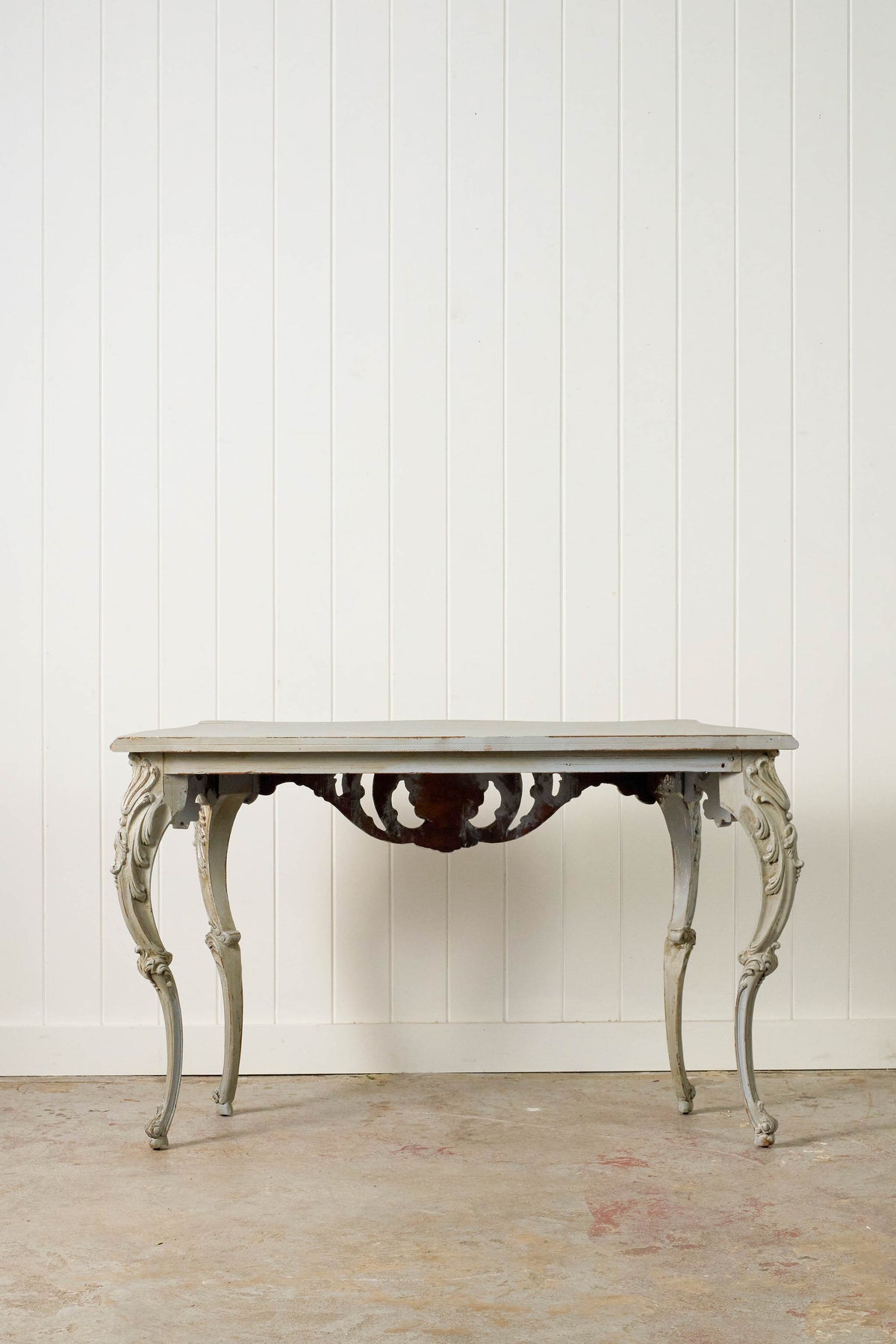 Louis XV Style Painted Carved French Console