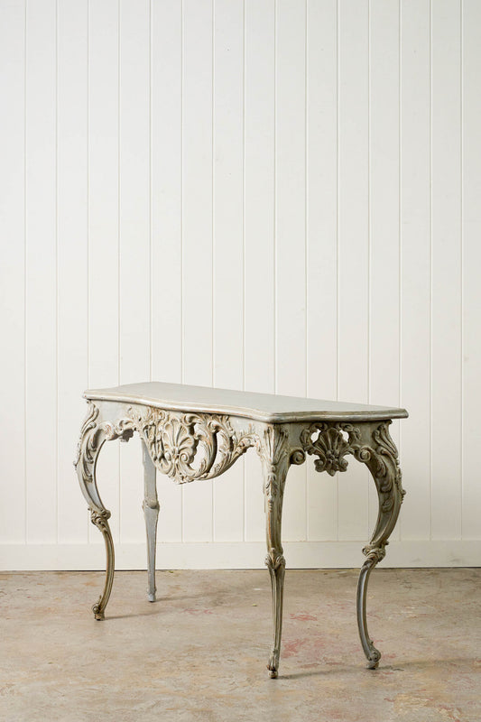 Louis XV Style Painted Carved French Console