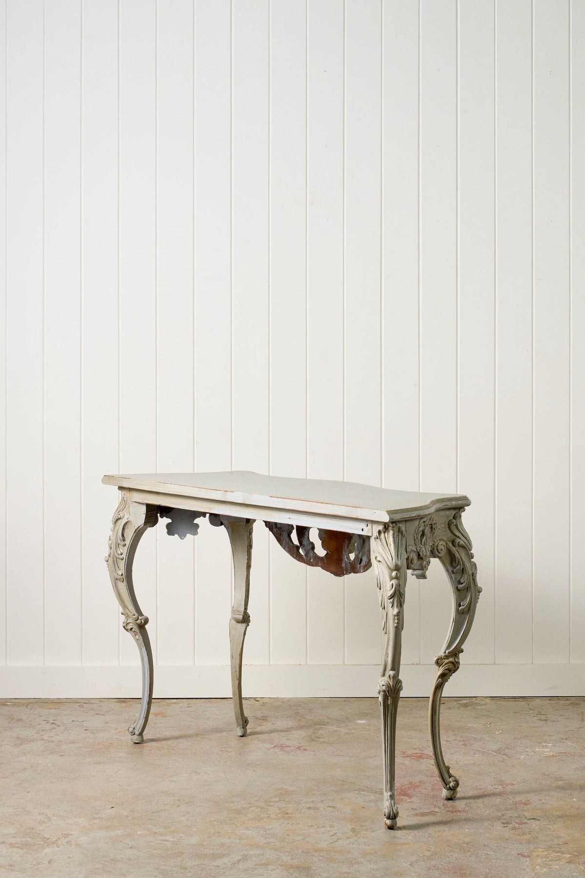 Louis XV Style Painted Carved French Console