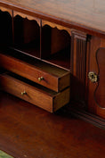 Load image into Gallery viewer, Early Georgian Mahogany Bureau on Bracket Feet + Green Leather Interior (c. 1730)
