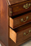 Load image into Gallery viewer, Early Georgian Mahogany Bureau on Bracket Feet + Green Leather Interior (c. 1730)
