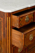 Load image into Gallery viewer, 18th Century French Inlaid Commode with White Marble Top
