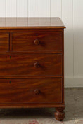 Load image into Gallery viewer, 19th Century English Mahogany Two Over Two with Wooden Knobs

