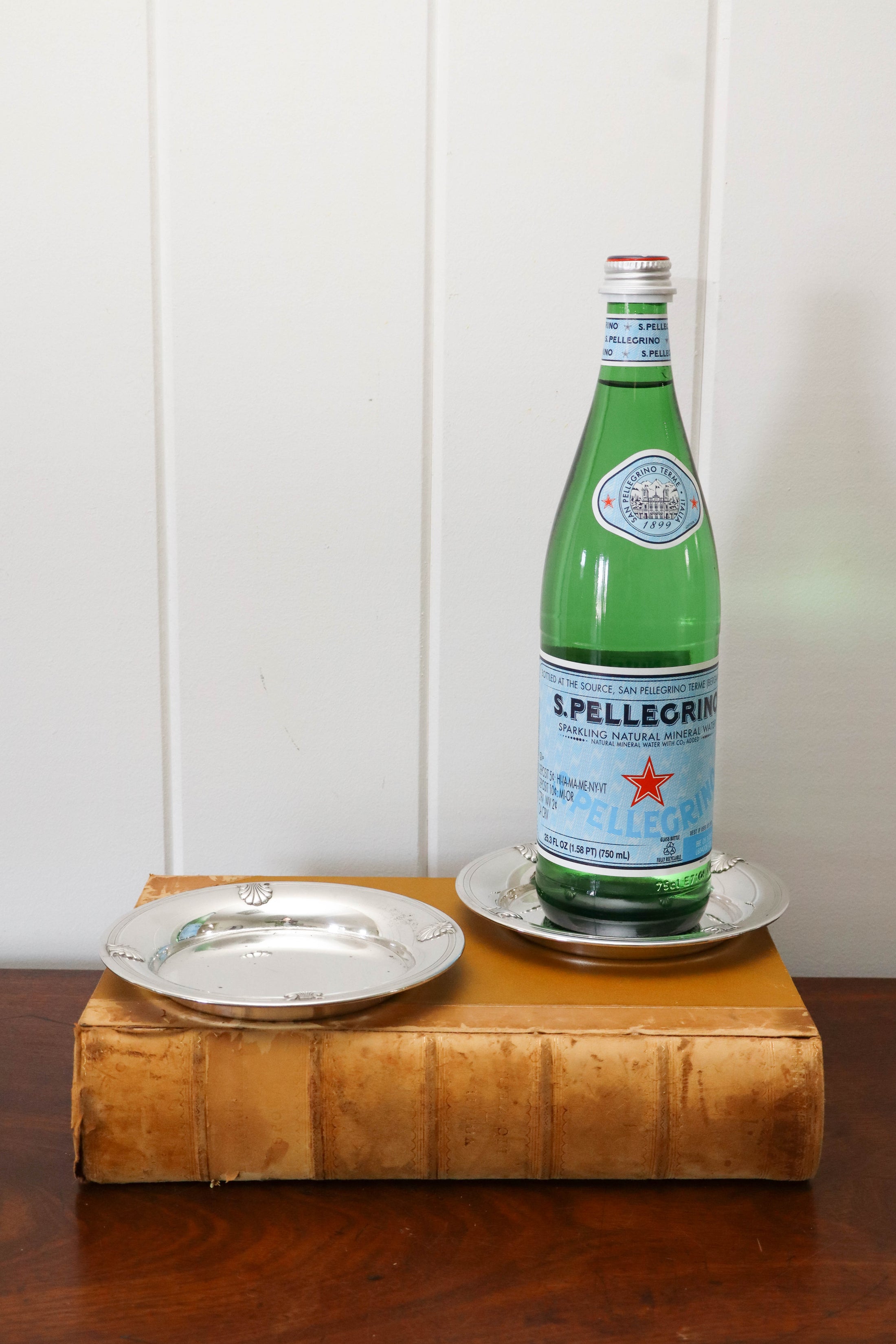 French Silverplate Wine Coasters With Scalloped Shell Motif by Christofle Gallia