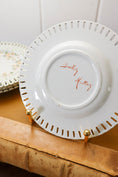 Load image into Gallery viewer, SET of 4 Handpainted Green + Yellow Floral Plates
