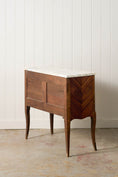 Load image into Gallery viewer, 19th Century French Marquetry 2-Drawer Commode with Marble Top
