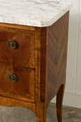 Load image into Gallery viewer, 19th Century French Marquetry 2-Drawer Commode with Marble Top
