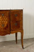 Load image into Gallery viewer, 19th Century French Marquetry 2-Drawer Commode with Marble Top
