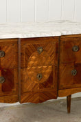 Load image into Gallery viewer, 19th Century French Marquetry 2-Drawer Commode with Marble Top
