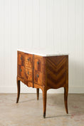 Load image into Gallery viewer, 19th Century French Marquetry 2-Drawer Commode with Marble Top
