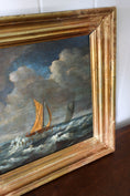 Load image into Gallery viewer, Early 19th Century French Moody Ship Oil on Board
