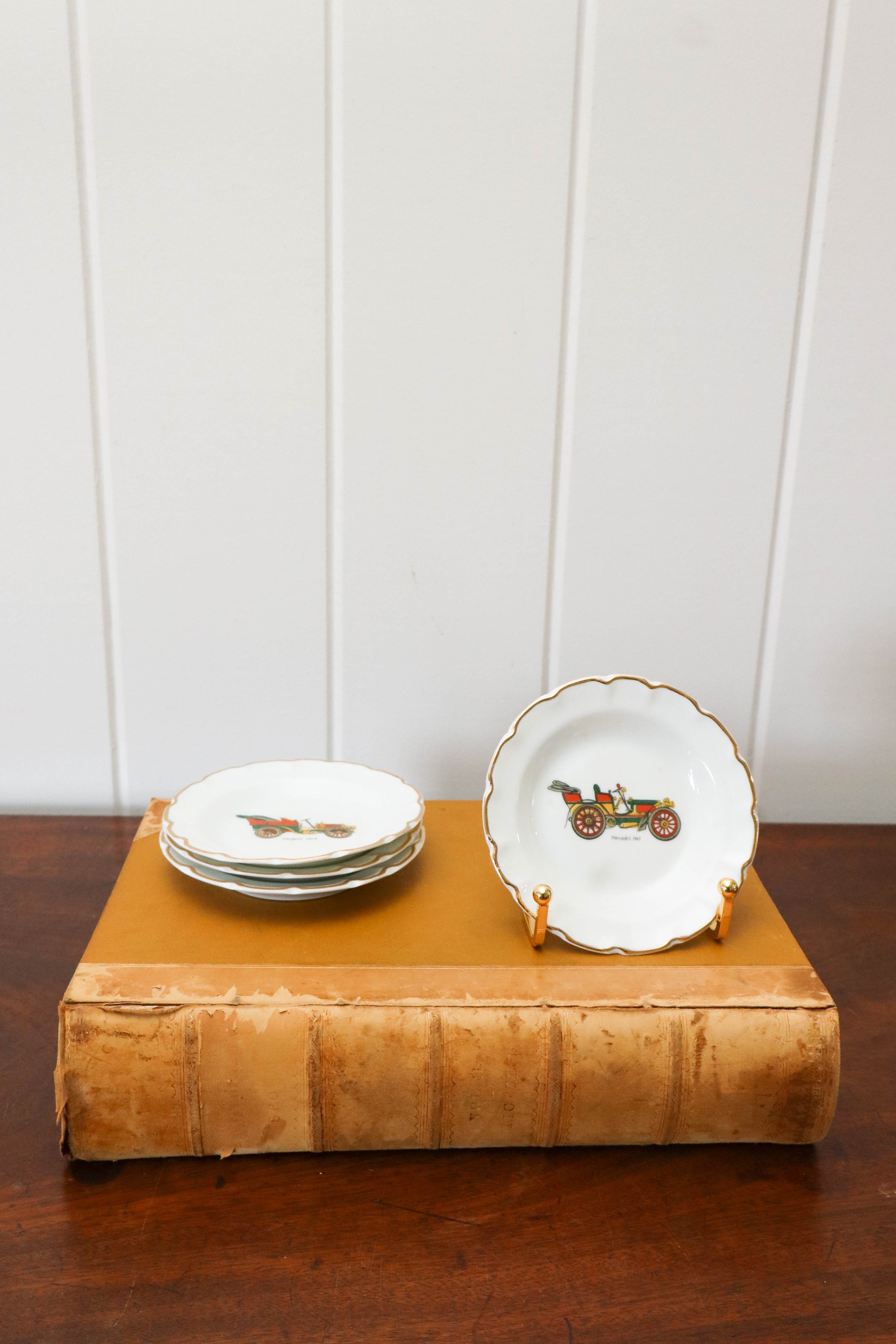 SET of 4 Vintage Limoge Car Plates