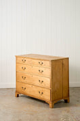Load image into Gallery viewer, 19th Century English Pine 2 over 3 Chest With Brass Swans
