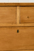 Load image into Gallery viewer, 19th Century English Pine 2 over 3 Chest With Brass Swans
