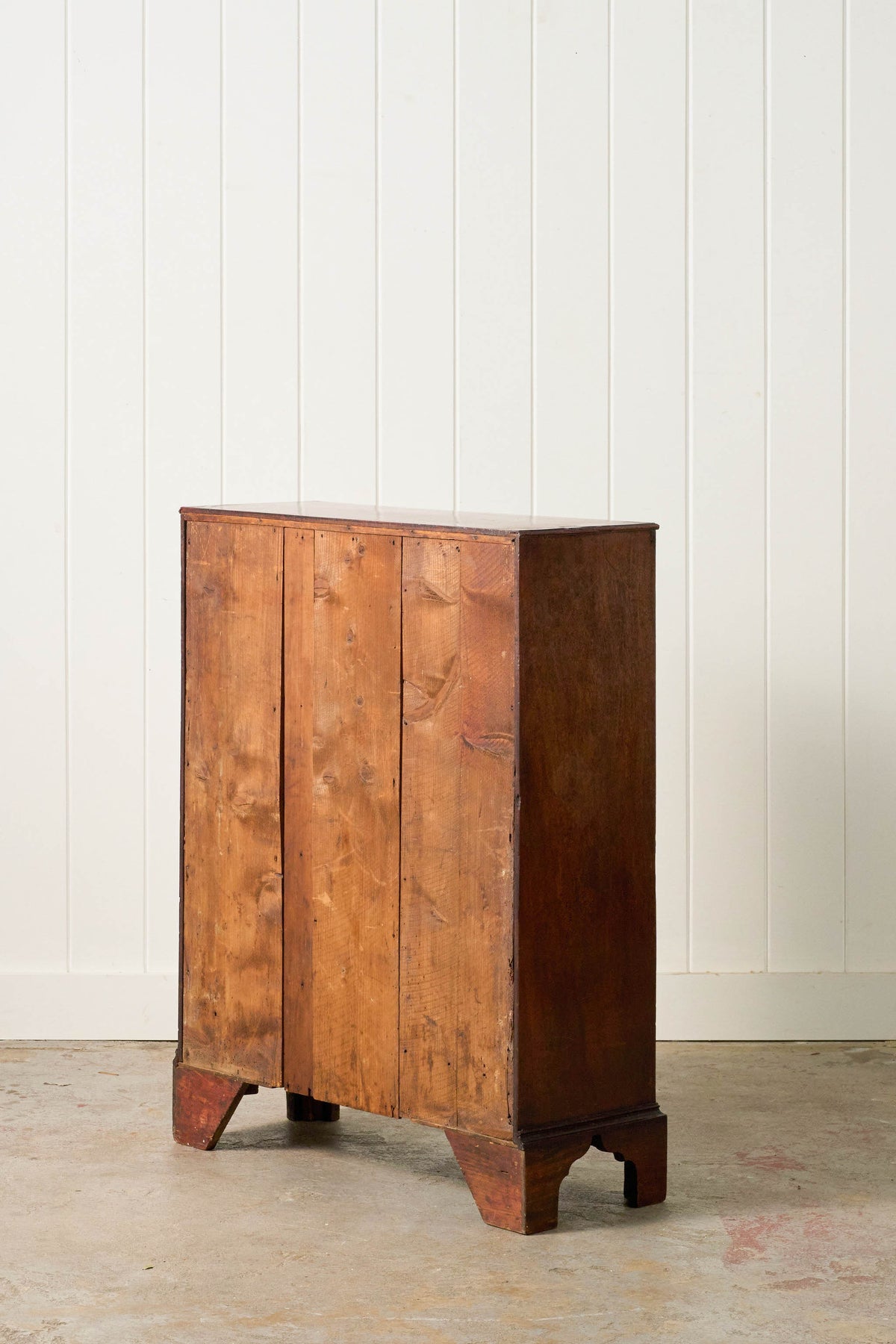 George III 2 Over 3 Mahogany and Crossbanded Hall Chest (c. 1780)