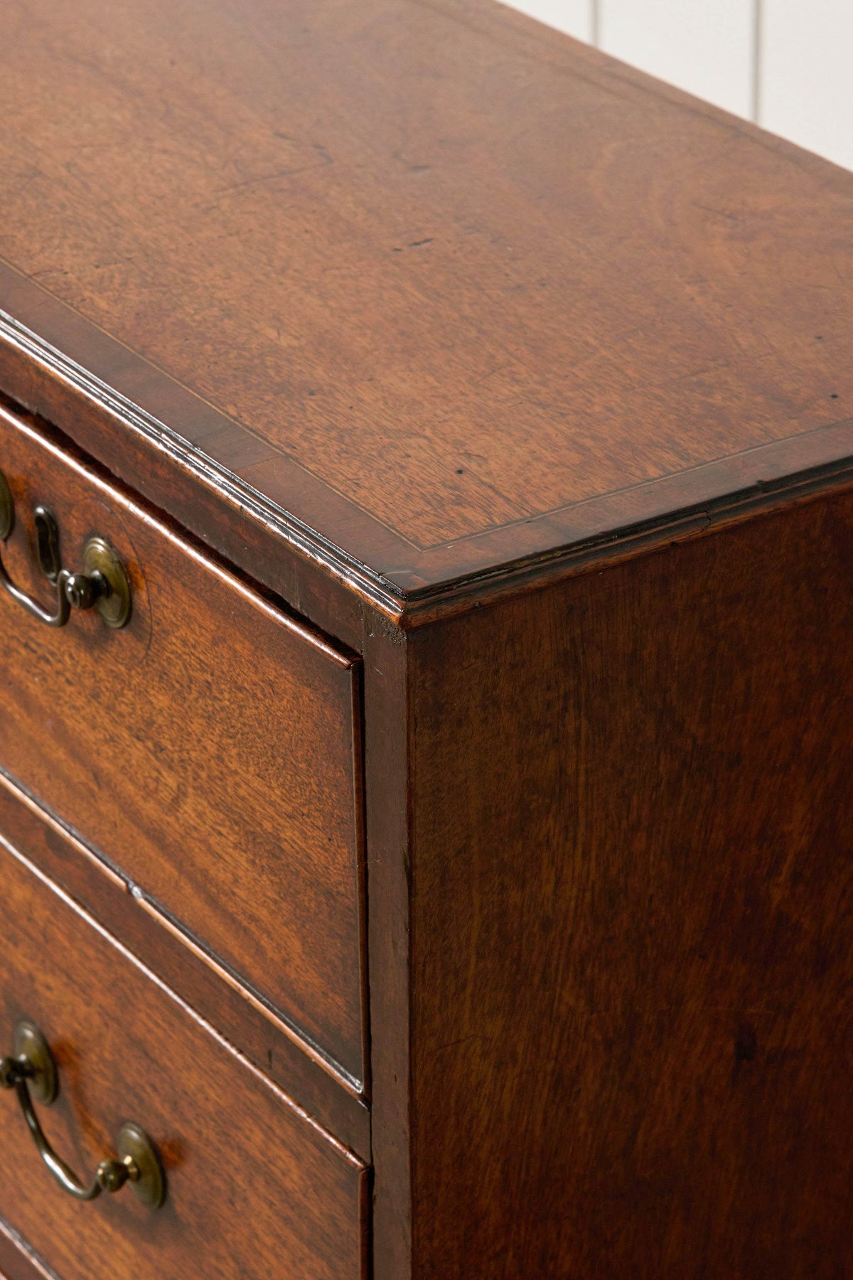 George III 2 Over 3 Mahogany and Crossbanded Hall Chest (c. 1780)