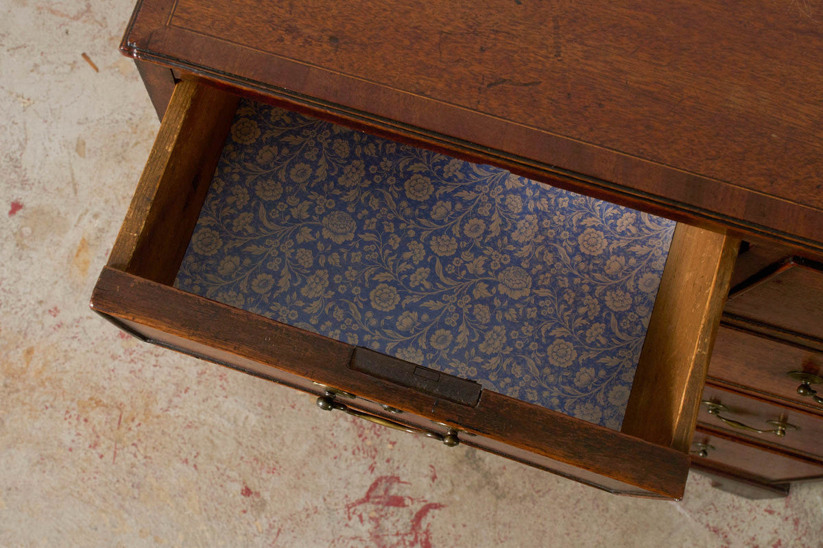 George III 2 Over 3 Mahogany and Crossbanded Hall Chest (c. 1780)