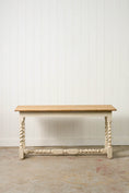 Load image into Gallery viewer, Jacobean Style Painted Barley Twist Console with Bleached Top

